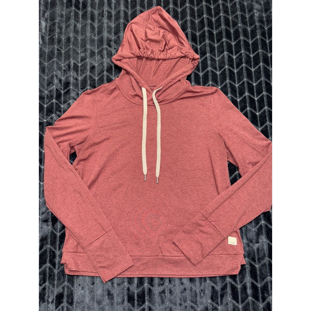 Vuori Women's Halo Essential Hoodie Red DreamKnit Pullover Lightweight Sz Xs